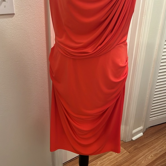 New York & Company orange toga style dress - Picture 2 of 8